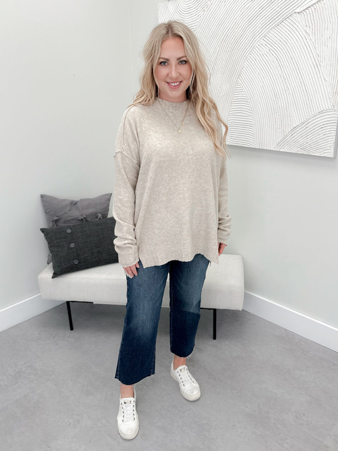 Misty Sweater in Taupe