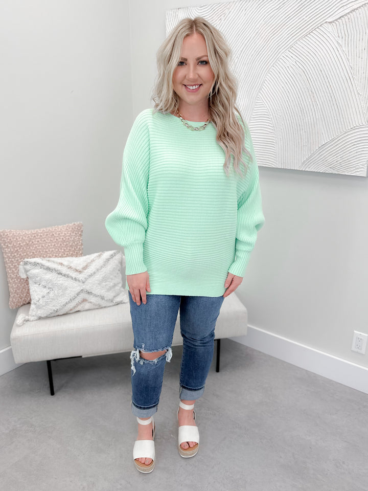 Odesa Ribbed Sweater in Mint