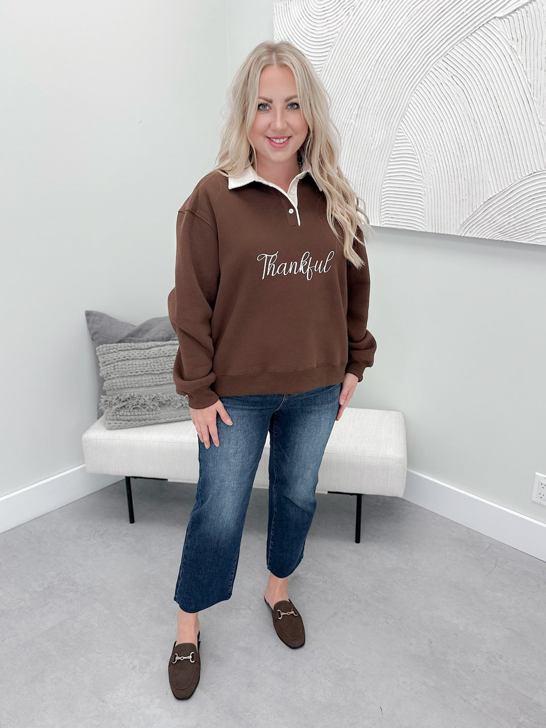 Thankful Pullover in Brown