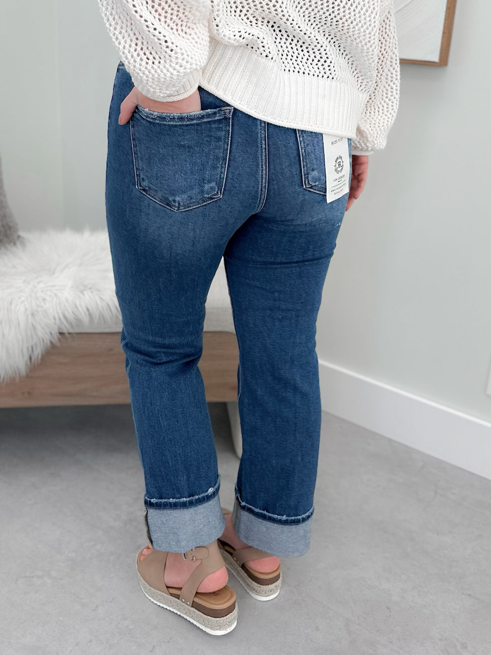 Charlie Ankle Straight Cuff Jeans by Risen