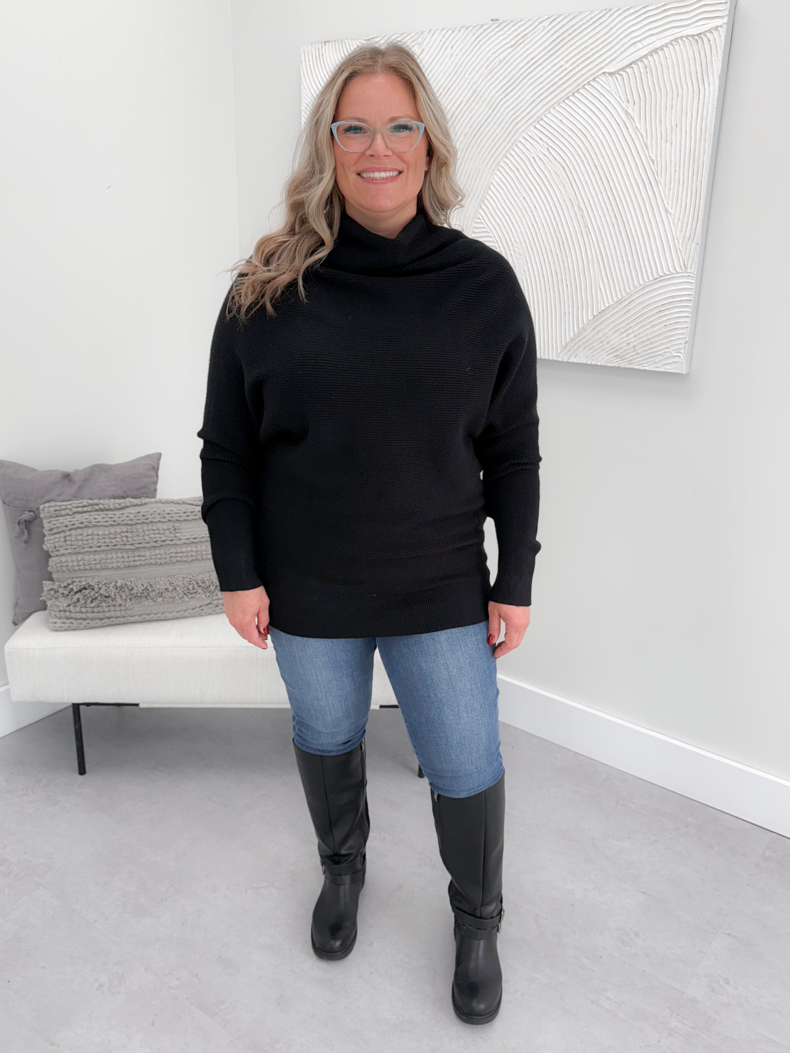 1129 Sweater in  Black by Twenty Nine The Label