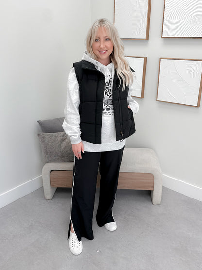 Cool Day Puffer Vest in Black