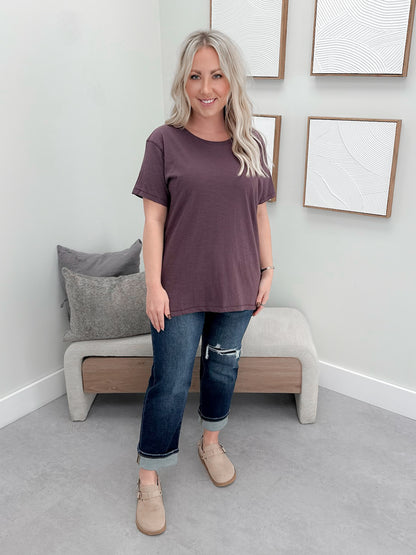 209 Tee in Plum by Twenty Nine The Label