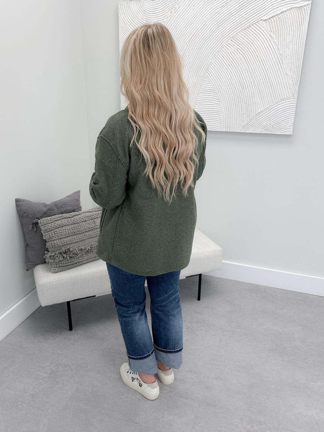 Autumn Shacket in Olive