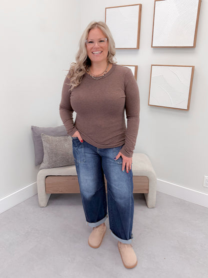 Vanessa Long Sleeve in Walnut