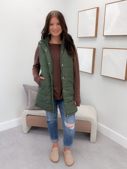 609 Vest in Olive by Twenty Nine The Label