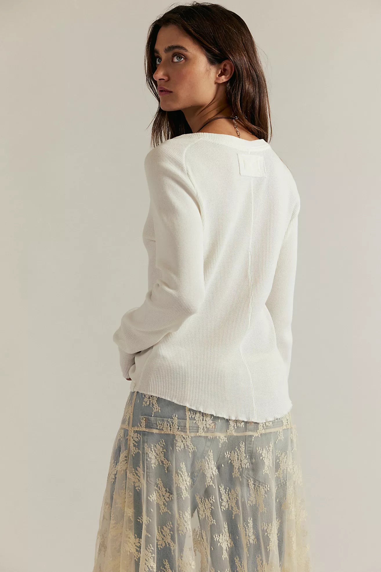 Easy Does It Long Sleeve in White by Free People