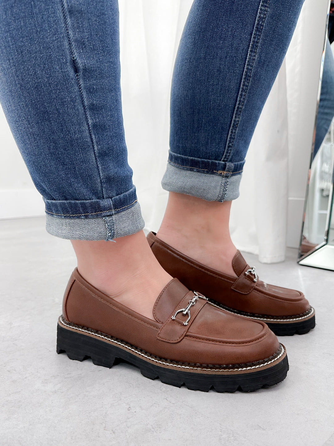 Brownie Points Loafers in Dark Cognac by Corkys