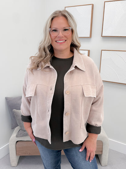 Hagan Shacket in Ash Mocha