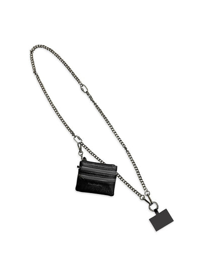 Clip & Go Chain With Pouch in Gunmetal