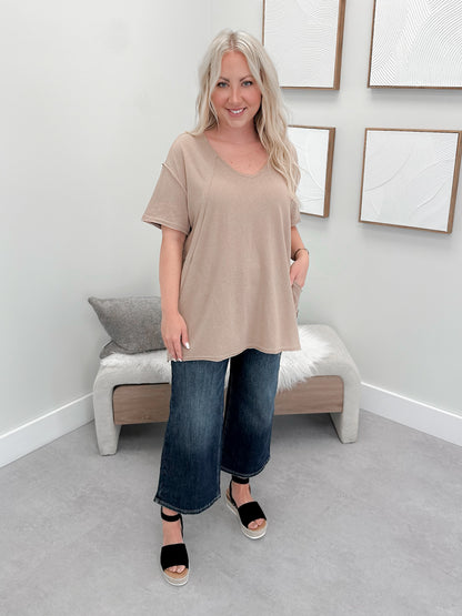 Bristol Tee in Taupe