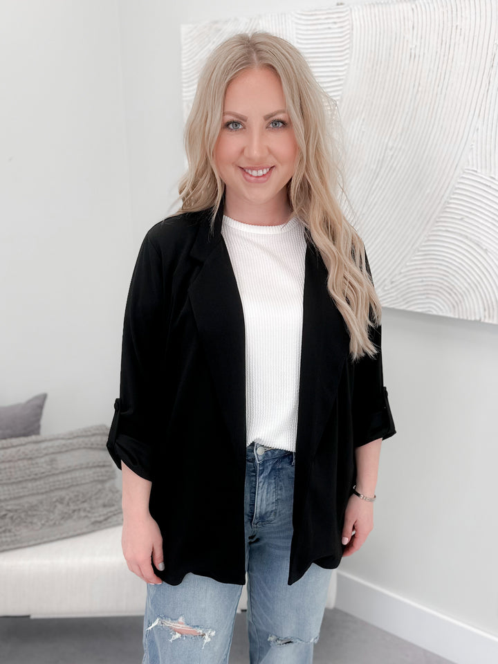Spring Fling Blazer in Black