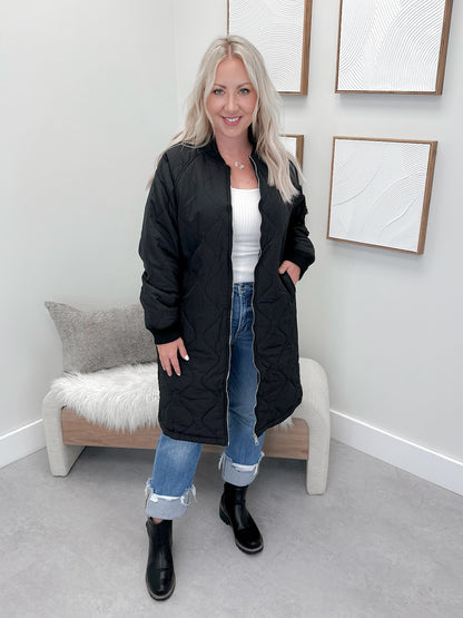Brave Quilted Jacket in Black