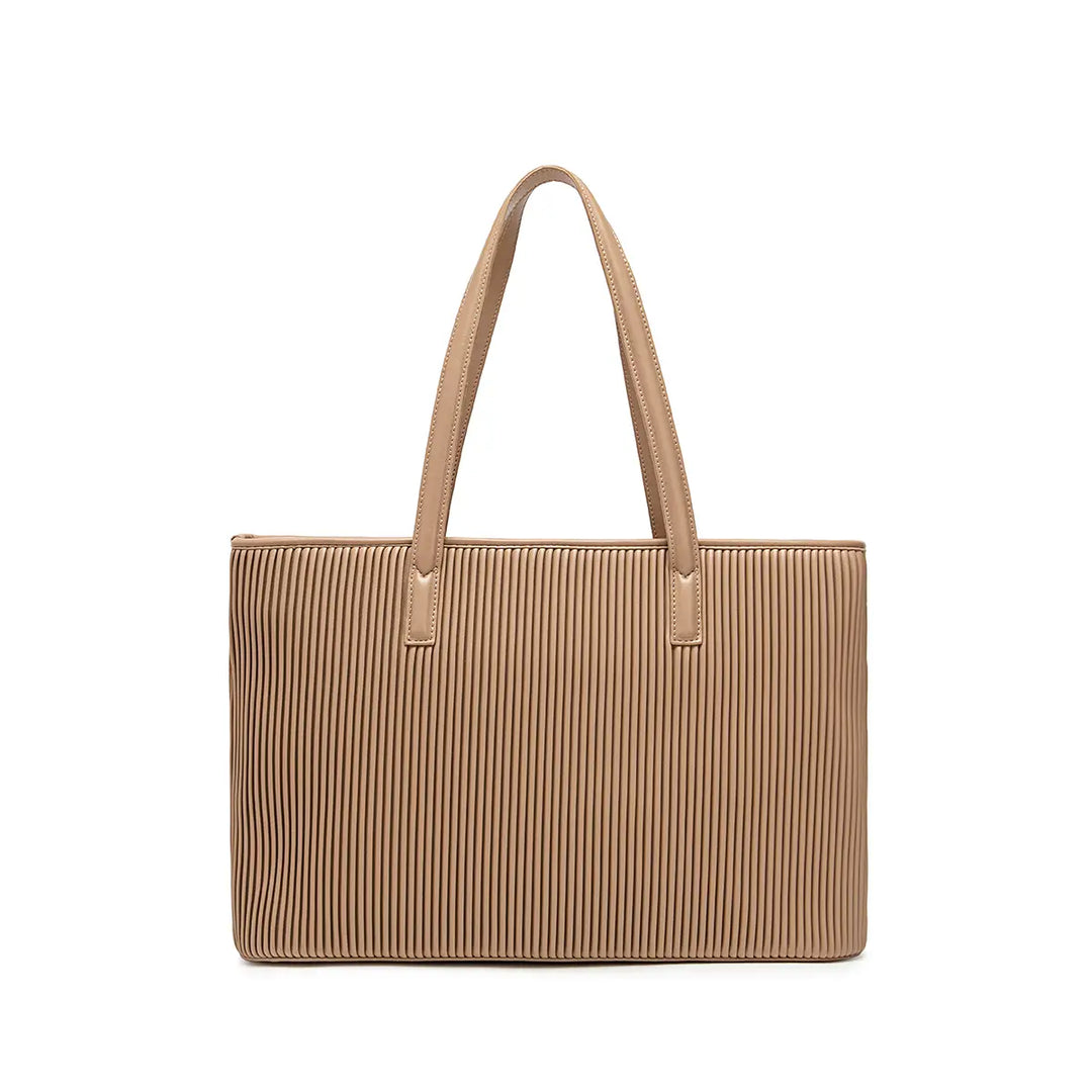 Sadie Vegan Tote Bag in Latte by Pixie Mood