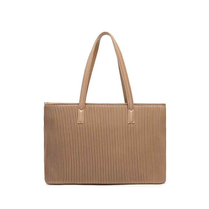 Sadie Vegan Tote Bag in Latte by Pixie Mood