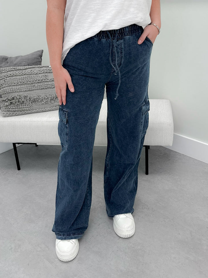 Mavis Denim Cargo Pant