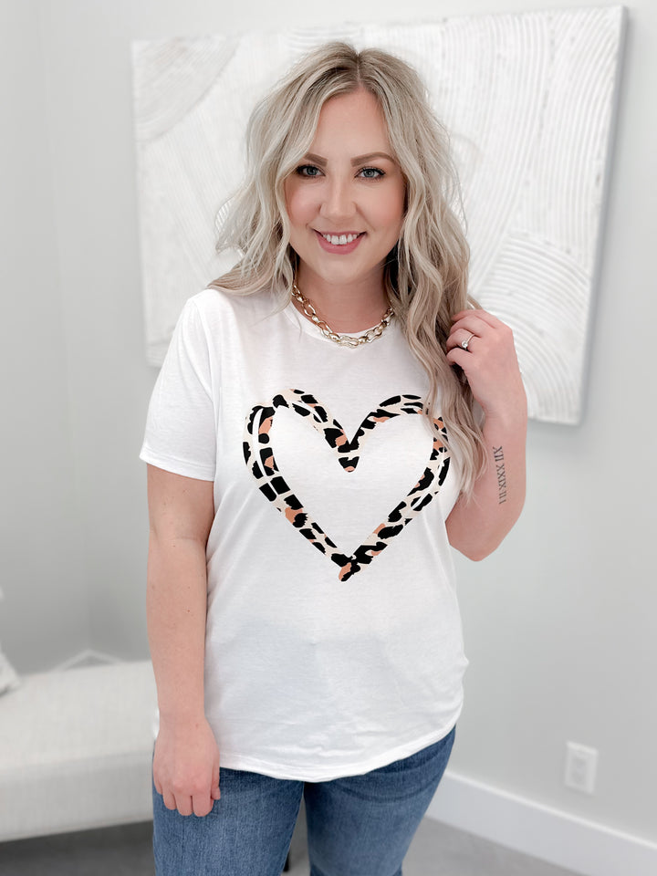 Crazy in Love Tee in White by Ash + Antler