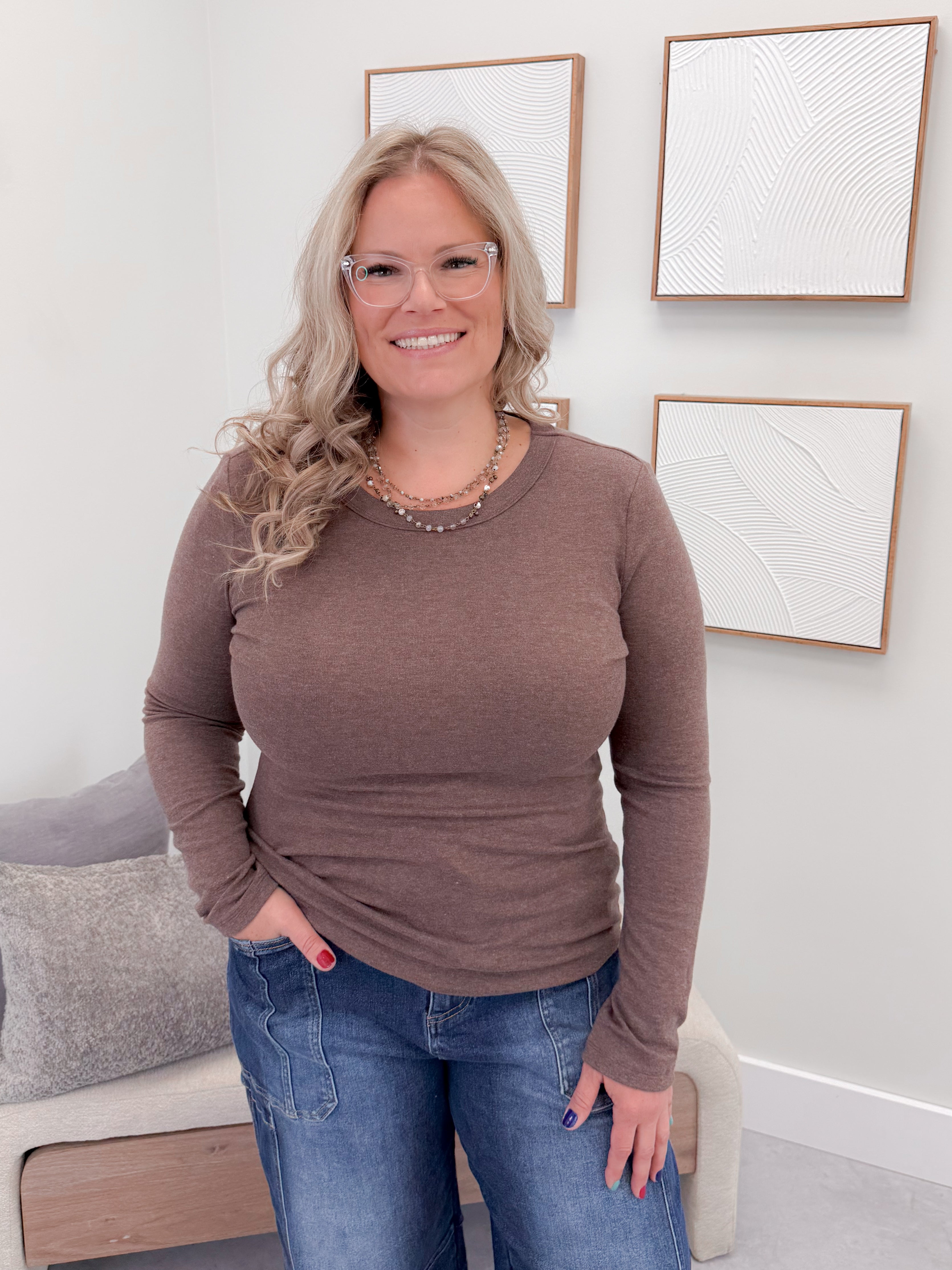 Vanessa Long Sleeve in Walnut