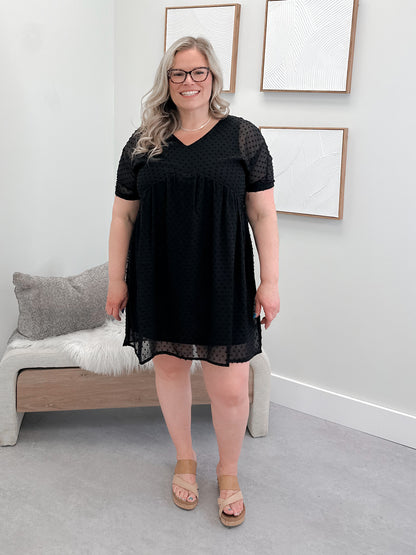 Midge Dress in Dot Black