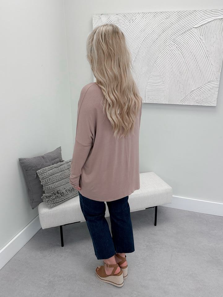 Shania Long Sleeve in Taupe
