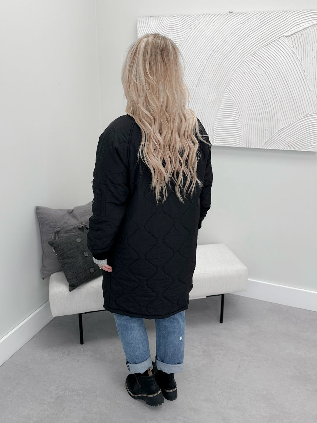 Brave Quilted Jacket in Black