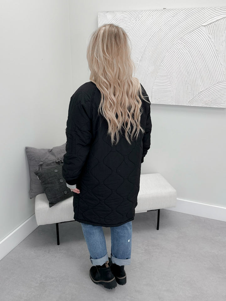 Brave Quilted Jacket in Black