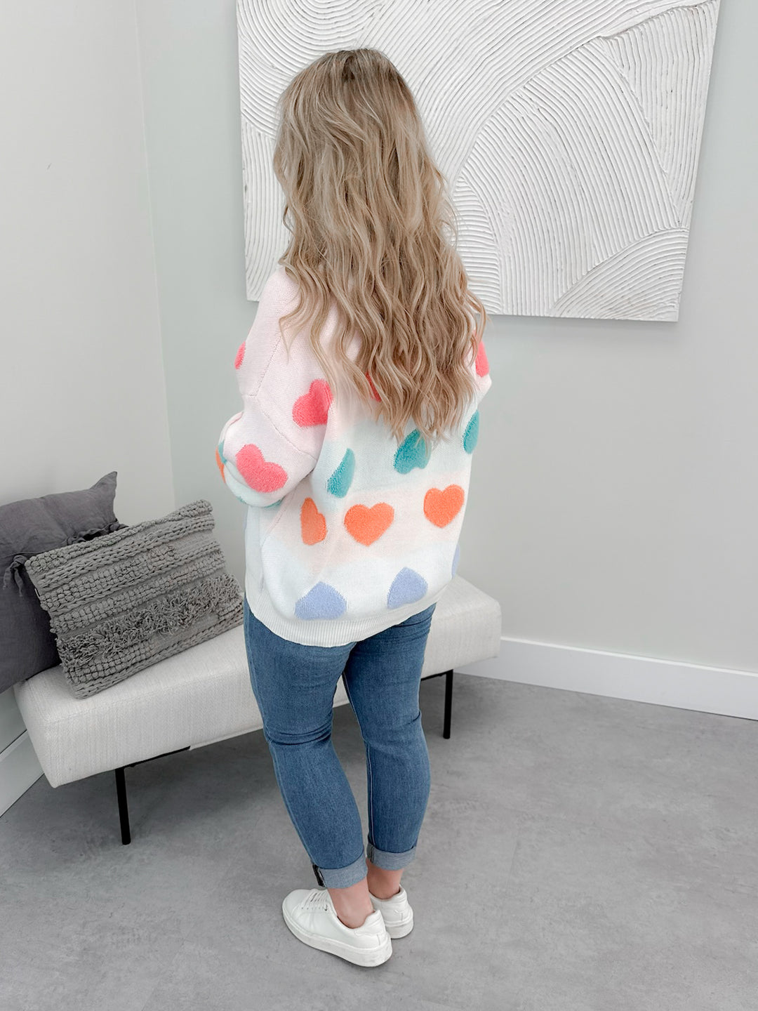 Amis Sweater in Multi Heart