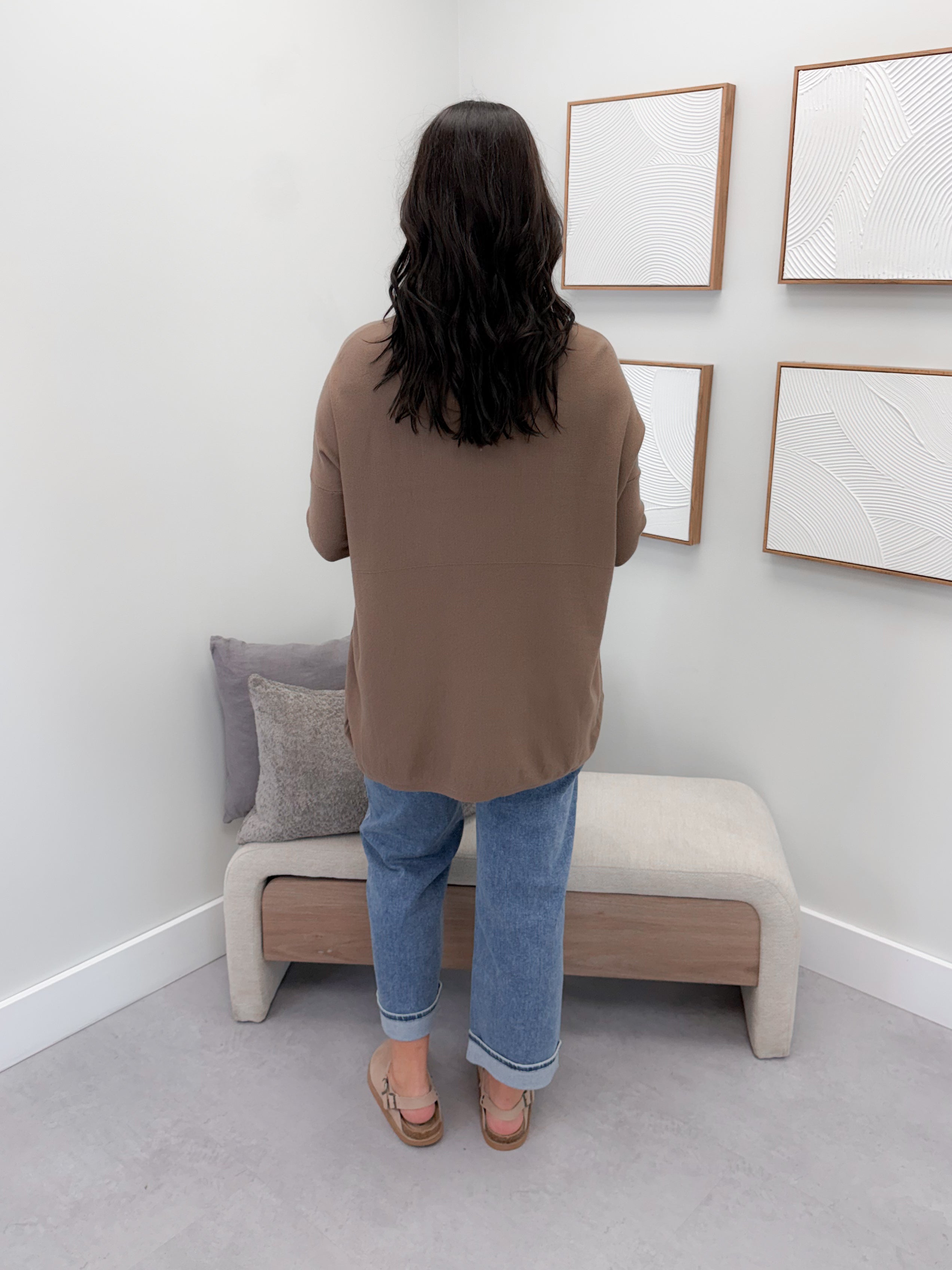 229 Pocket Sweater in Cocoa by Twenty Nine The Label