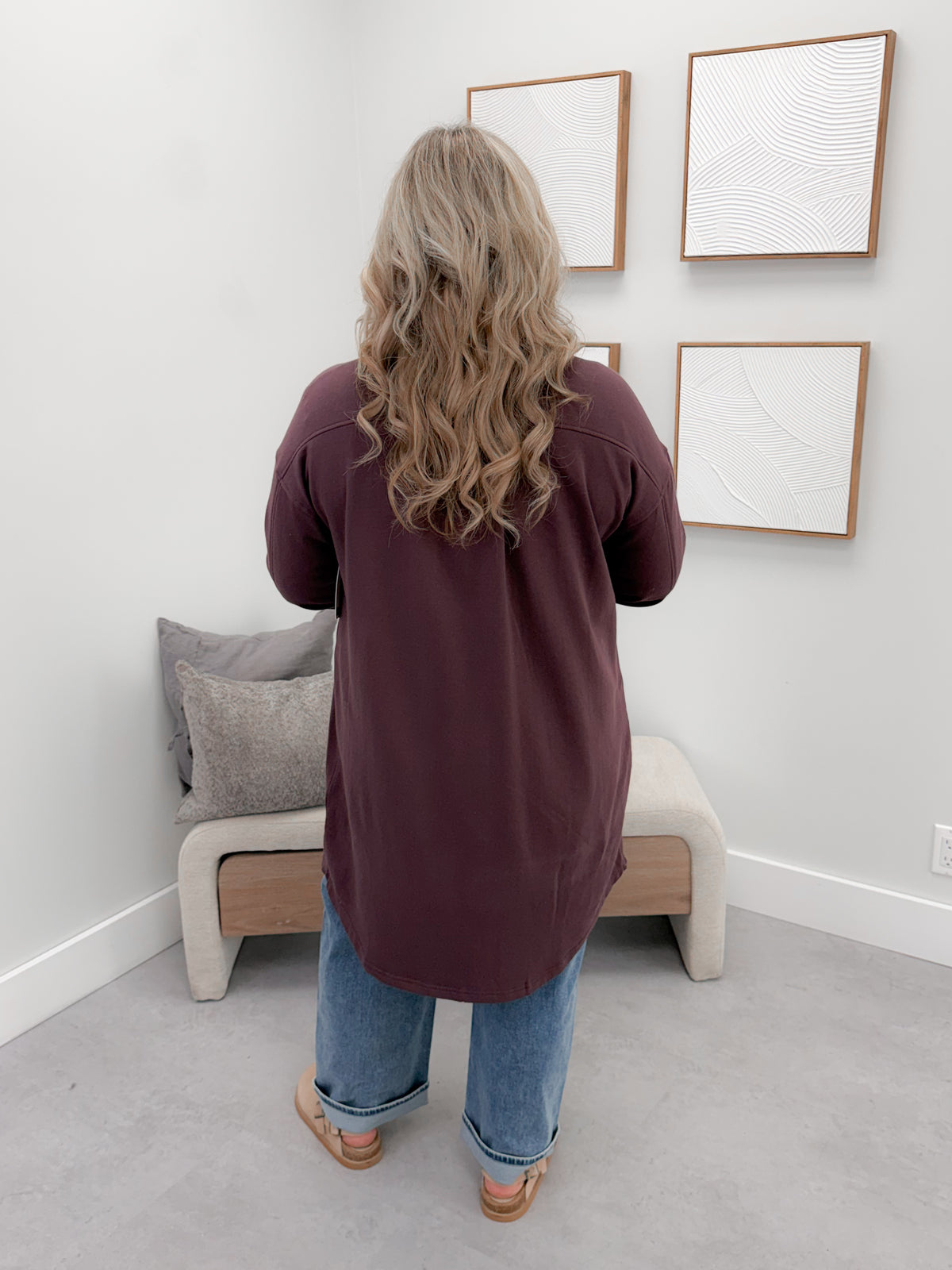 501 Shacket in Plum by Twenty Nine the Label