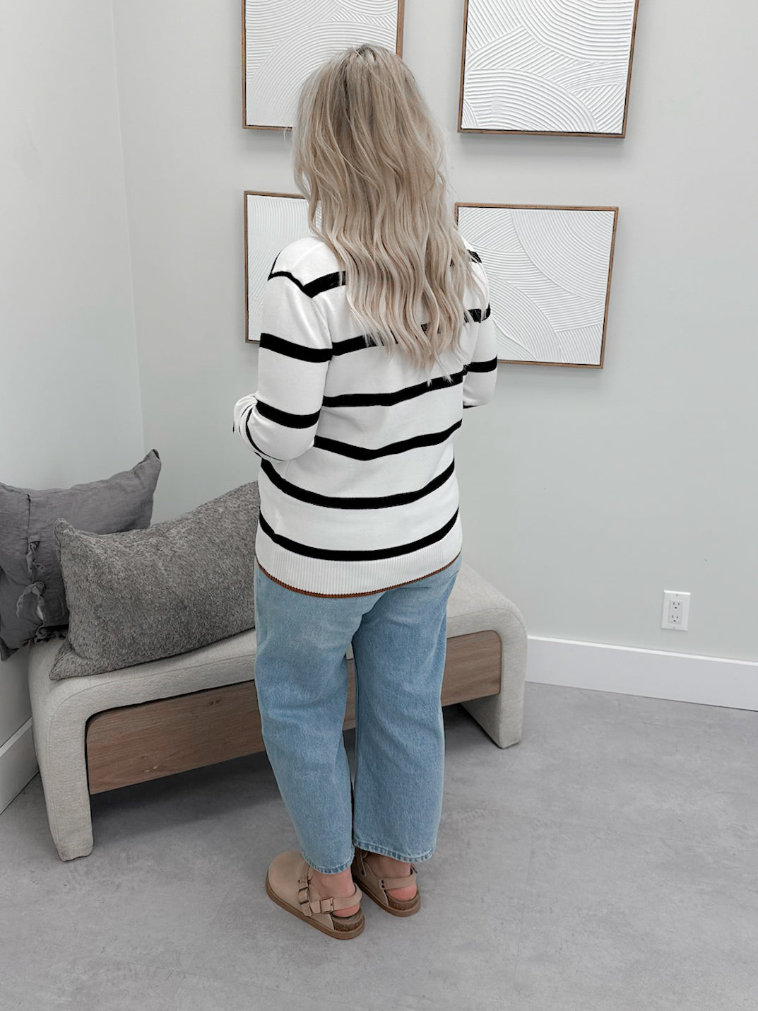 Chic Striped Sweater by Ampersand Ave