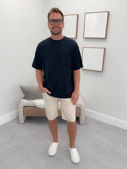Mens Pasta Tee in Navy