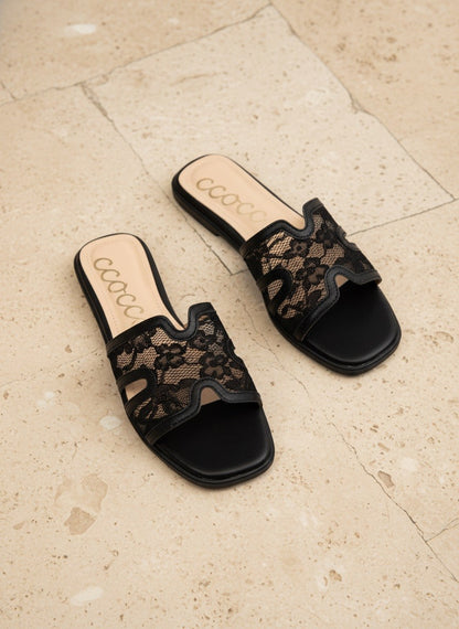 Britney Slide in Black Lace
