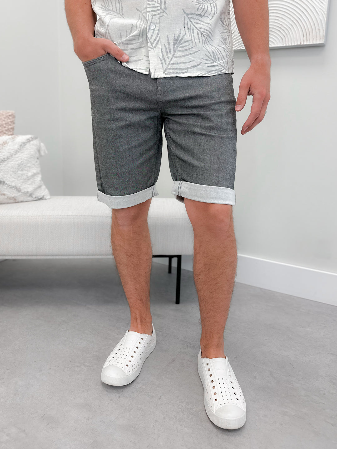 Gram Grey Mens Stretchy Short