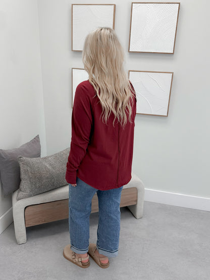 Harlyn Long Sleeve in Cabernet