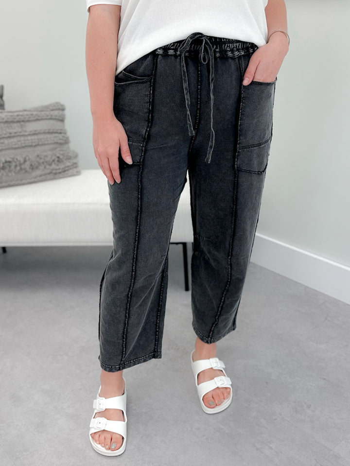 Boardwalk Comfy Pants in Washed Black