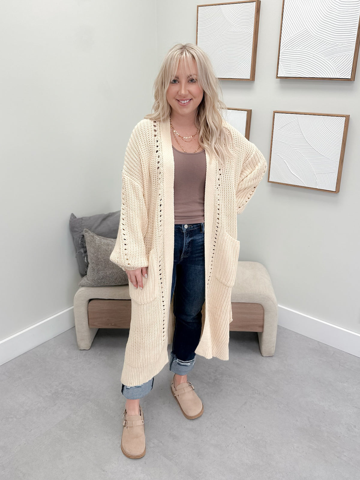 Chantal Cardigan in Oatmeal