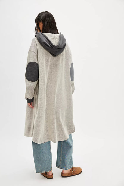 Tomorrows Sweatshirt Cardigan in Dark Grey by Free People