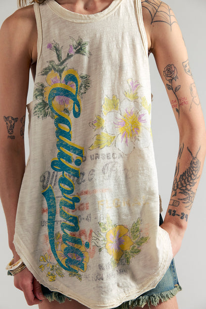 Rosie Graphic Tank in Tofu by Free People