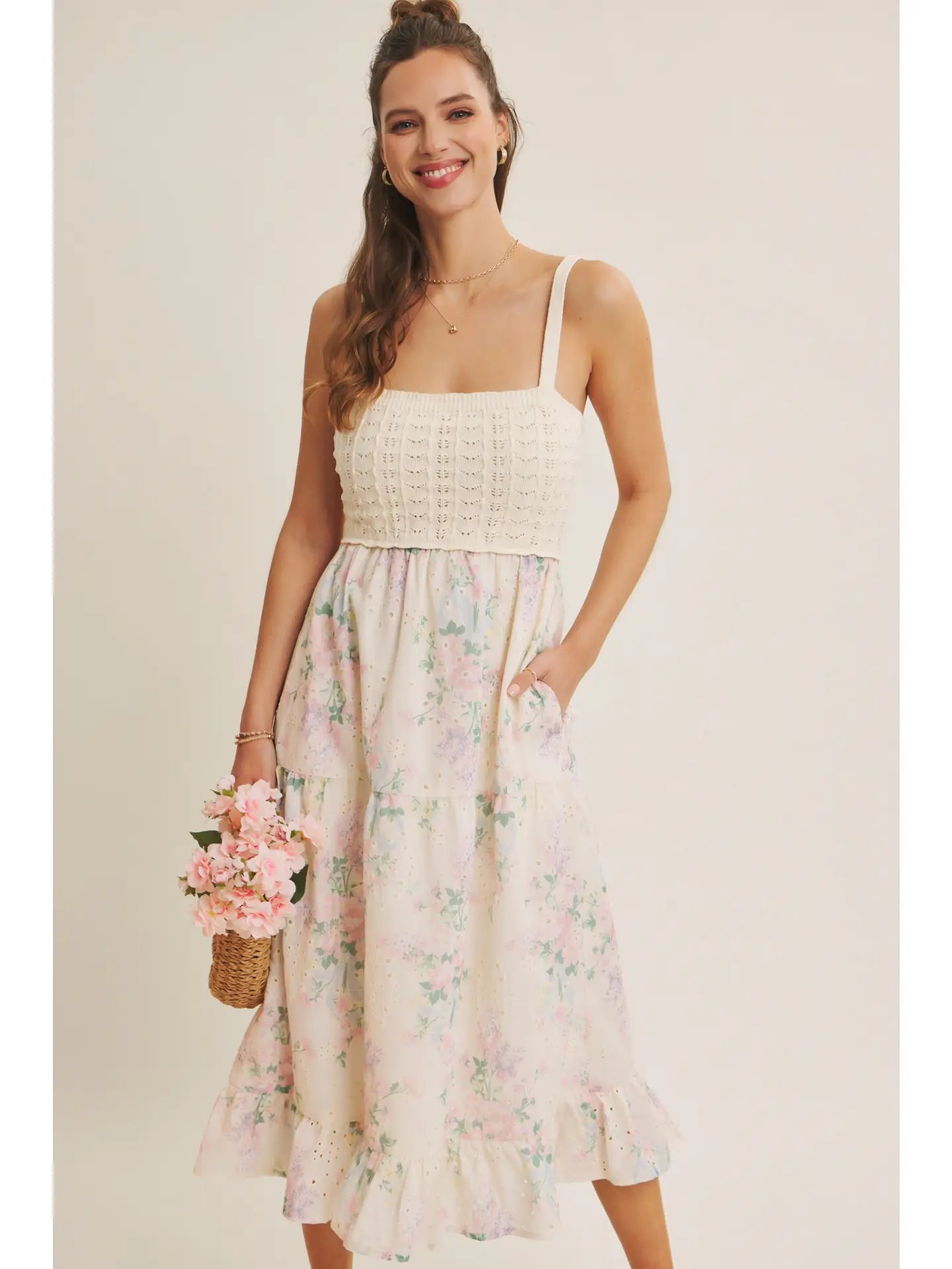 Silla Midi Dress in Multi