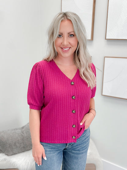 Jordan Top in Berry