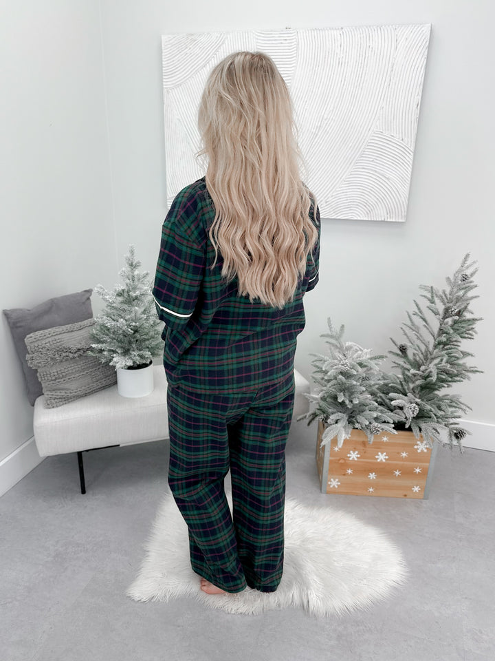 Sleeptime Plaid PJ Set in Navy