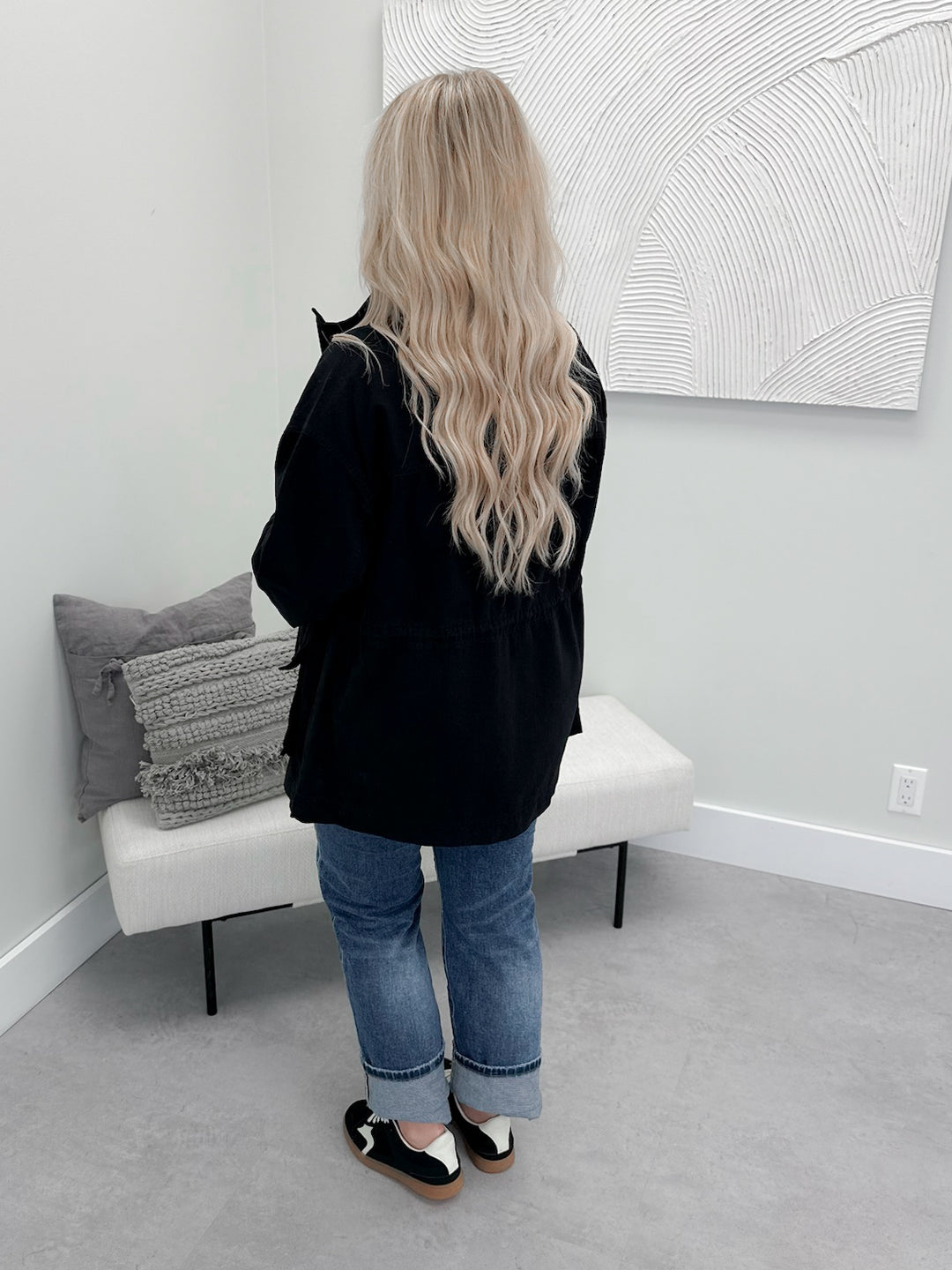 Millie Cargo Jacket in Black