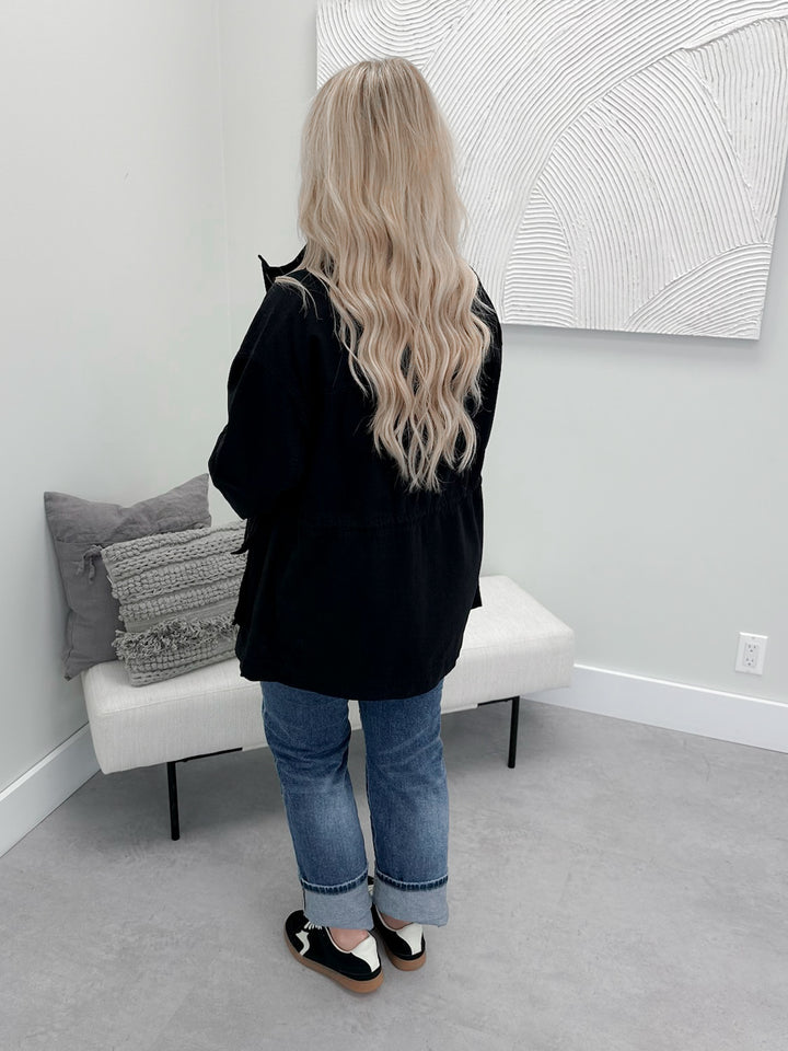 Millie Cargo Jacket in Black