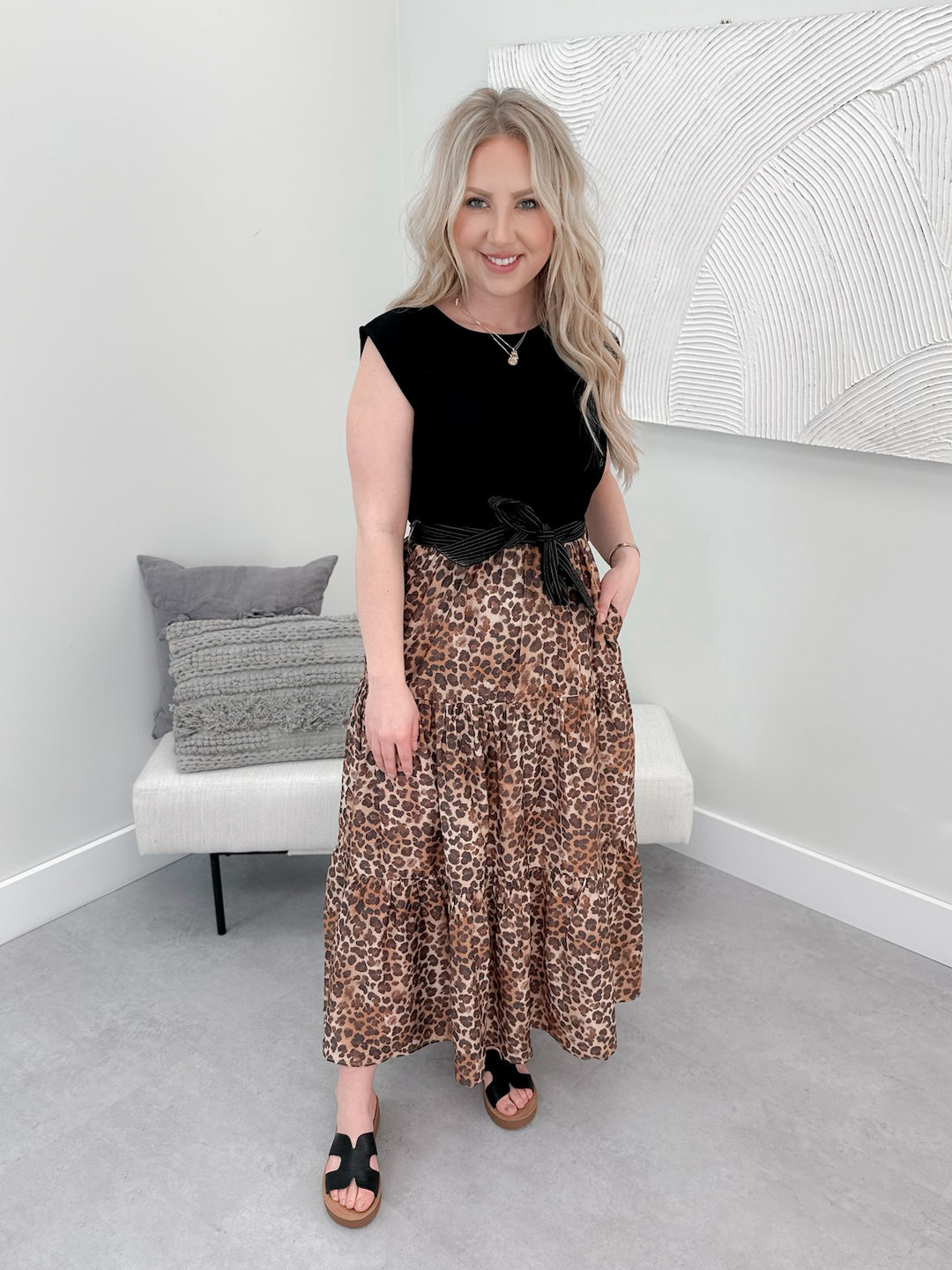 Ridley Dress in Leopard