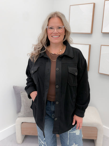 Vesta Shacket in Black