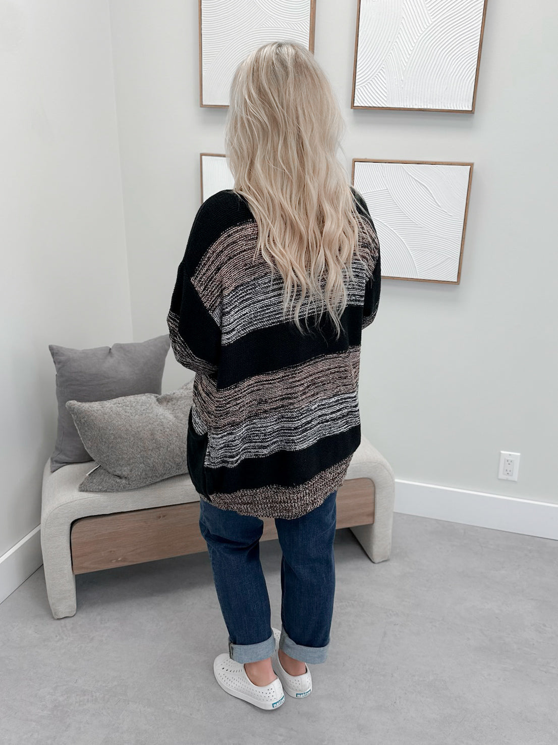 Rue Cardigan in Black Mix