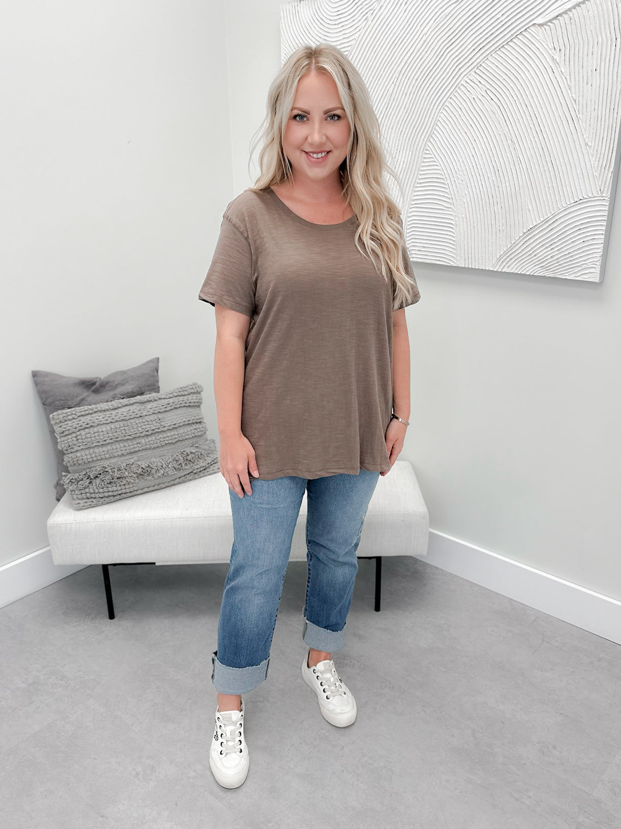 209 Tee in Cocoa by Twenty Nine The Label