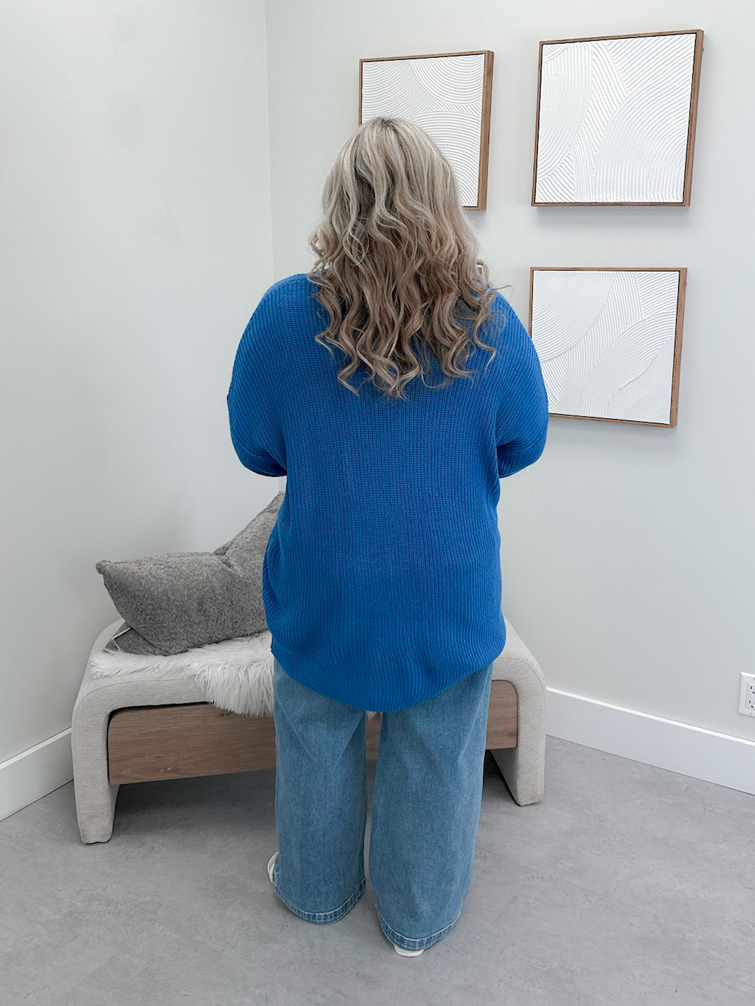 Nash Slouchy Cardigan in Blue