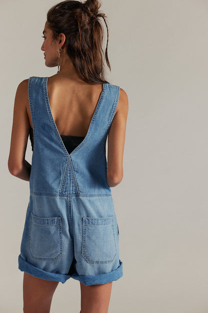 Jude Shortalls in Light Indigo by Free People