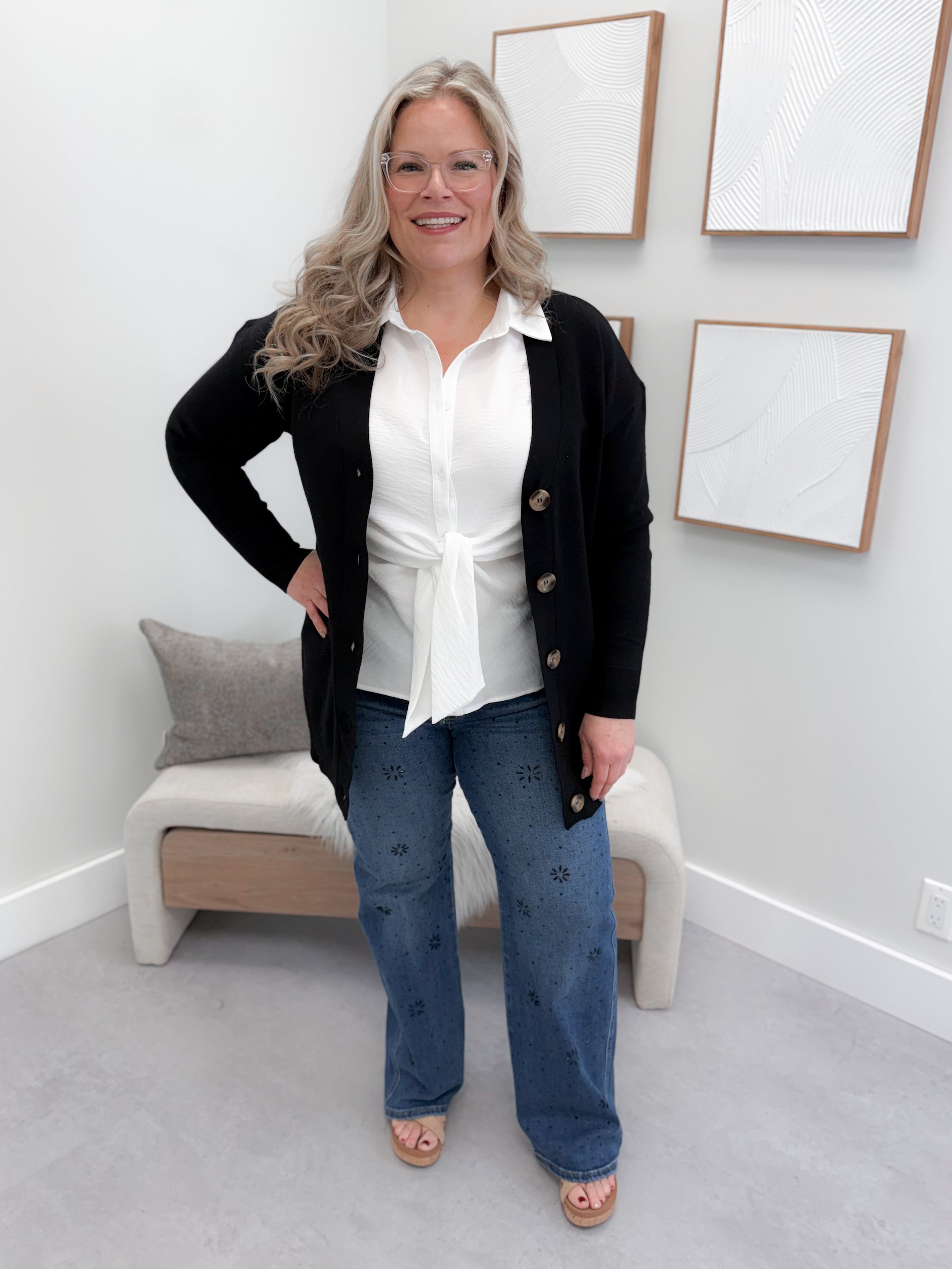 Jolt Cardigan in Black